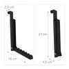 Relaxdays 4 x Folding Hooks, for Hanging, Door Coat Rack
