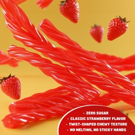 Red Vines Licorice 8 x 5 oz Bags – Sugar Free, Strawberry Flavored, Chewy Candy, Smart Sweets