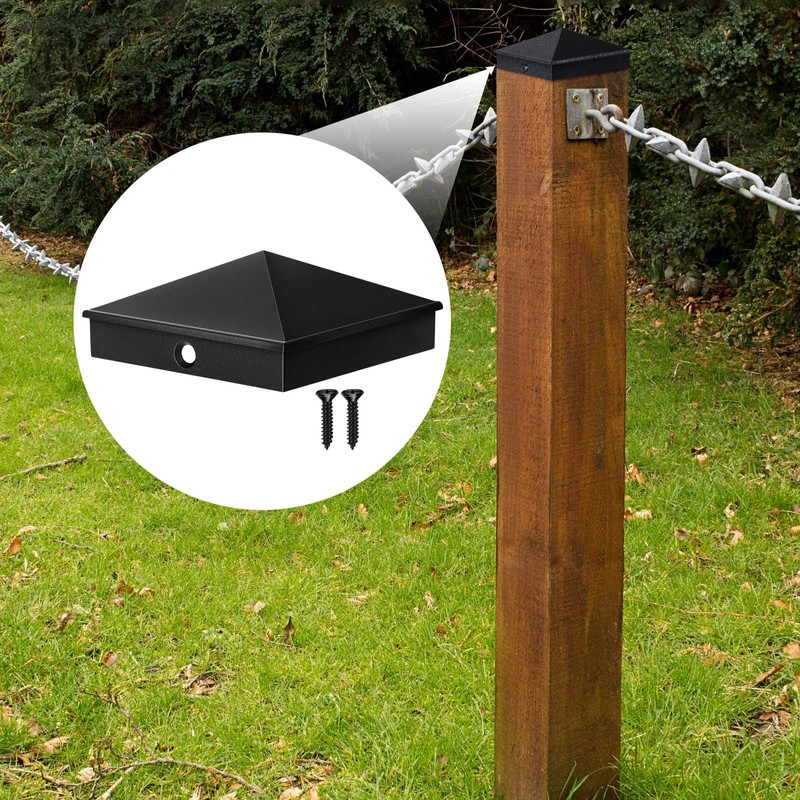 Dunzy Post Caps Aluminum Pyramid Fence Deck Post Caps Cover
