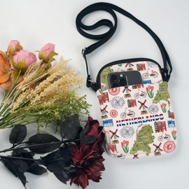 UJIMS Netherlands Souvenir Gift Netherlands Trip Crossbody Bag Netherlands Travel Gift Netherlands Holland Dutch Gift (NetherlandsCBag)