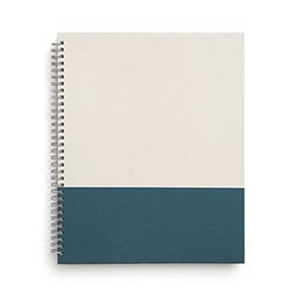 TRU RED 24383517 Large Hard Cover Ruled Notebook, Gray/Teal TR55738