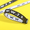 WWJD Bracelets,Black WWJD Bracelet for Women Men (B)