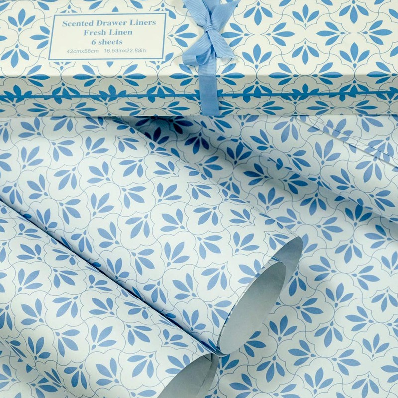Linen Scented Drawer Liners, Scent Paper Liners for Drawers, Dresser