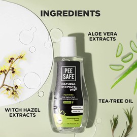 PEESAFE Natural Intimate Wash Lotion for Women | 100% Alcohol Free | Adapted pH | Intimate Wash with Lemongrass Fragrance | Paraben Free | Sulphate Free | Intimate Care Women 105 ml