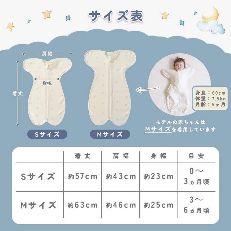 Hugmuu Swaddle Cotton Swaddle, Partial Mesh, Newborn, Moro Reflective, Sleeping,