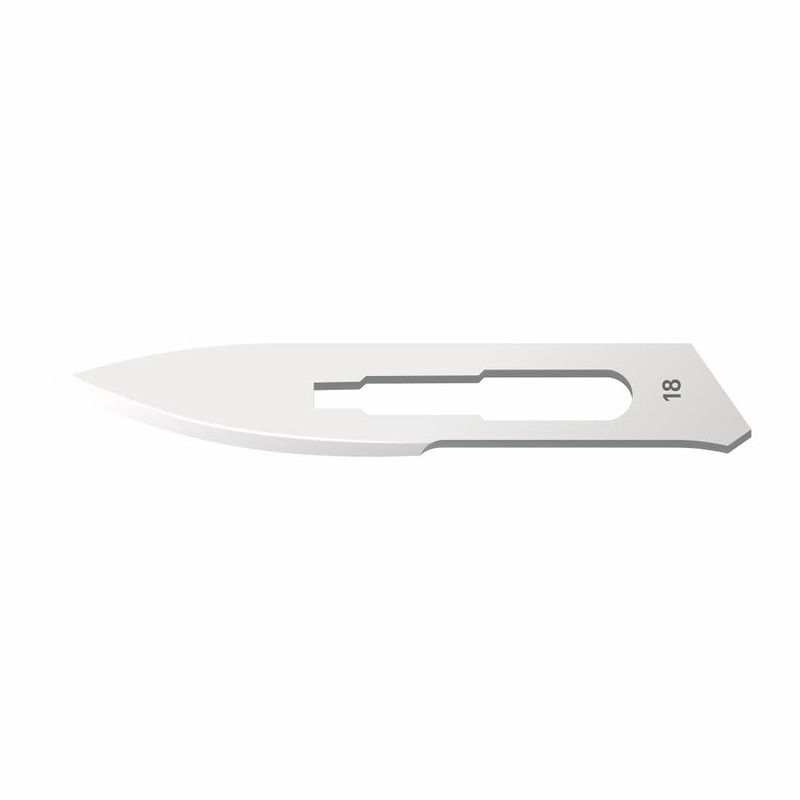 NICE 100 x No.18 Sterile Stainless Steel Surgical Blades SS18