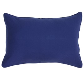 Merry Night NT4363-72 Pillow Cover, Plain Color, Navy, Approx. 16.9 x 24.8 inches (43 x 63 cm), Zipper, Easy to Put Pillow, 100% Cotton, Knit Material, Attached, Washable, All Seasons
