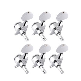 Rubatone Locking Guitar String Tuning Pegs Sealed Machine Heads Tuners Tuning Keys 6 In Line for Right Handed Electric Guitar or Acoustic Guitar Half Round Head Chrome.