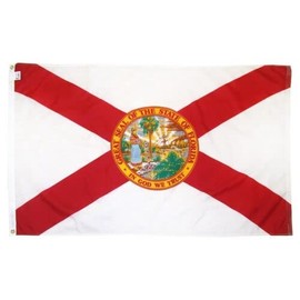 Florida State Flag Super-Poly 5x8 foot (150D Super Polyester) grommets