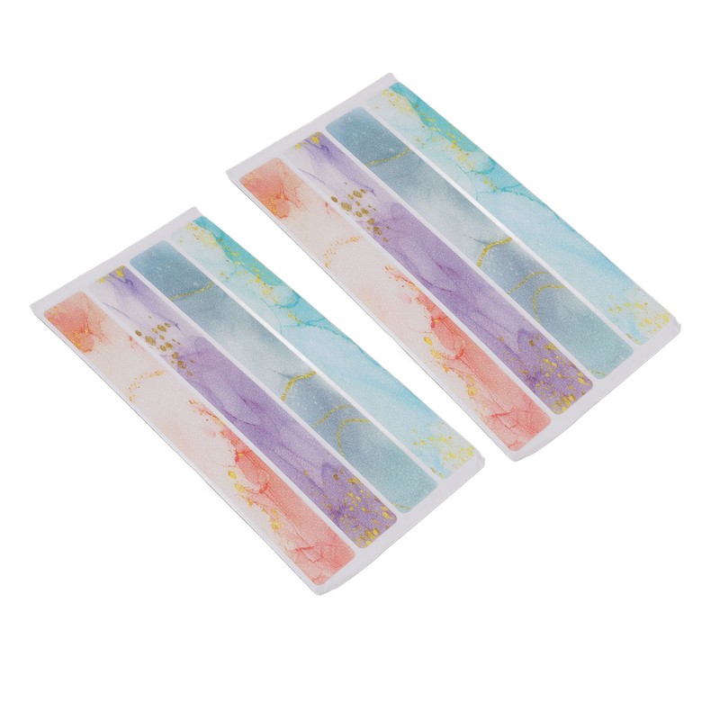 24pcs Bathroom Non Slip Strips Colorful Firm Sticking Waterproof Rubber