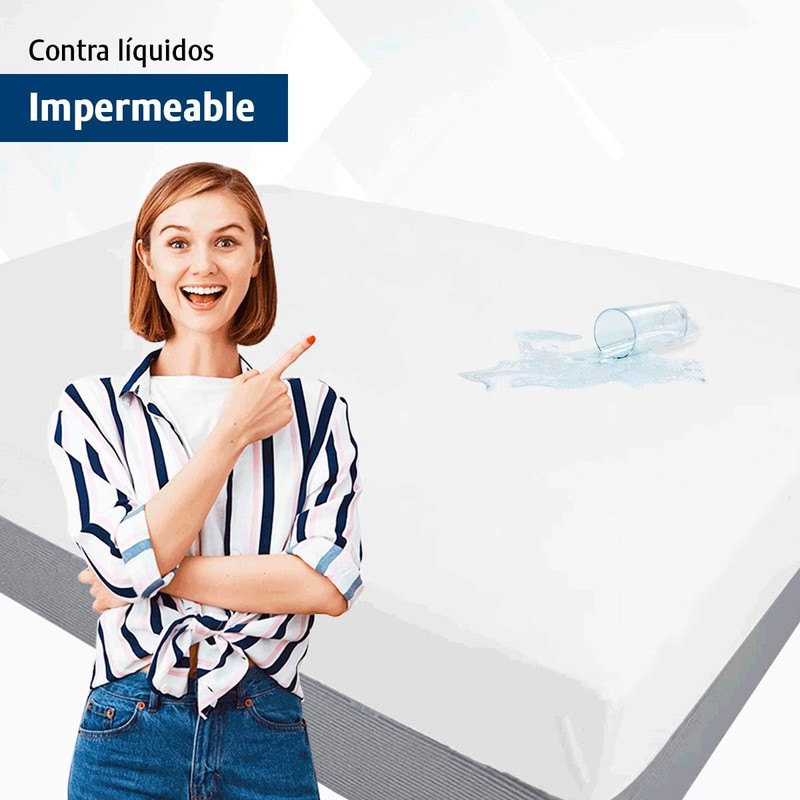 MEMORY DREAM, Protector para Colchon Impermeable Confort Dry, Ultra Delgado,
