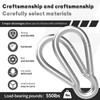 High-PQ 12PCS M5 Carabiner Clips, 2Inch Heavy Duty Galvanized Steel