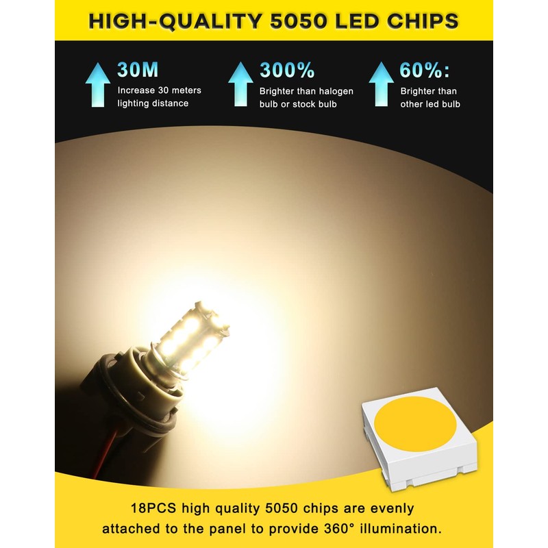 Qoope 1156 LED Bulb Warm White 1141 LED Bulbs RV