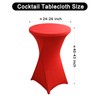 2Pack Black Spandex Cocktail Table Cover for Weddings Parties and