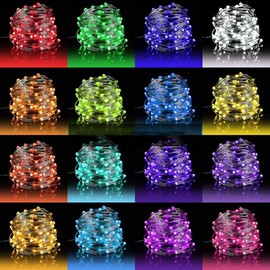 OMIKA LED Fairy Lights 33FT 100 LEDs Battery Operated String Light, Waterproof Multi Color Changing Fairy Lights with Remote for Indoor Outdoor Patio Wedding Party Xmas Bedroom Decoration