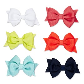 Scunci Toddler Assistant Bow Hair Clips, 6 Count