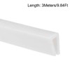 uxcell Edge Trim U Seal Extrusion, Silicone White U Channel