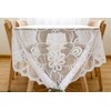 GEFEII White Lace Tablecloth Rectangular for Rectangle Table Crochet Lace