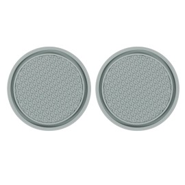 sourcing map 2pcs Car Cup Coasters Universal PVC Car Cup Mats Non-Slip Cup Holder Insert Coasters Car Interior Accessories, Grey
