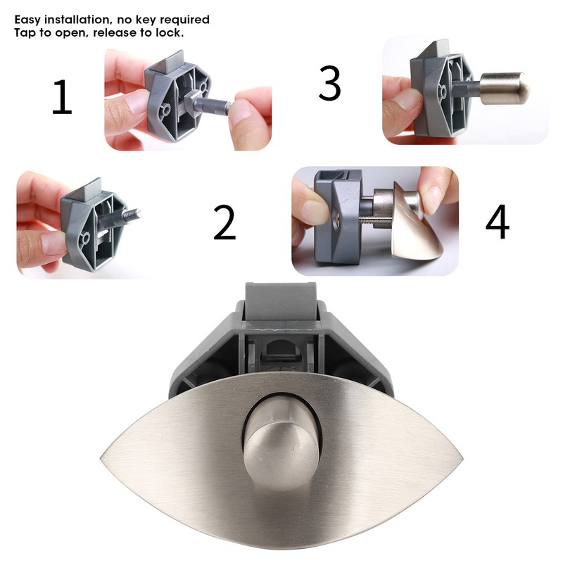 Drawer Button Lock Cabinet Door Push Locking for Marine Boad