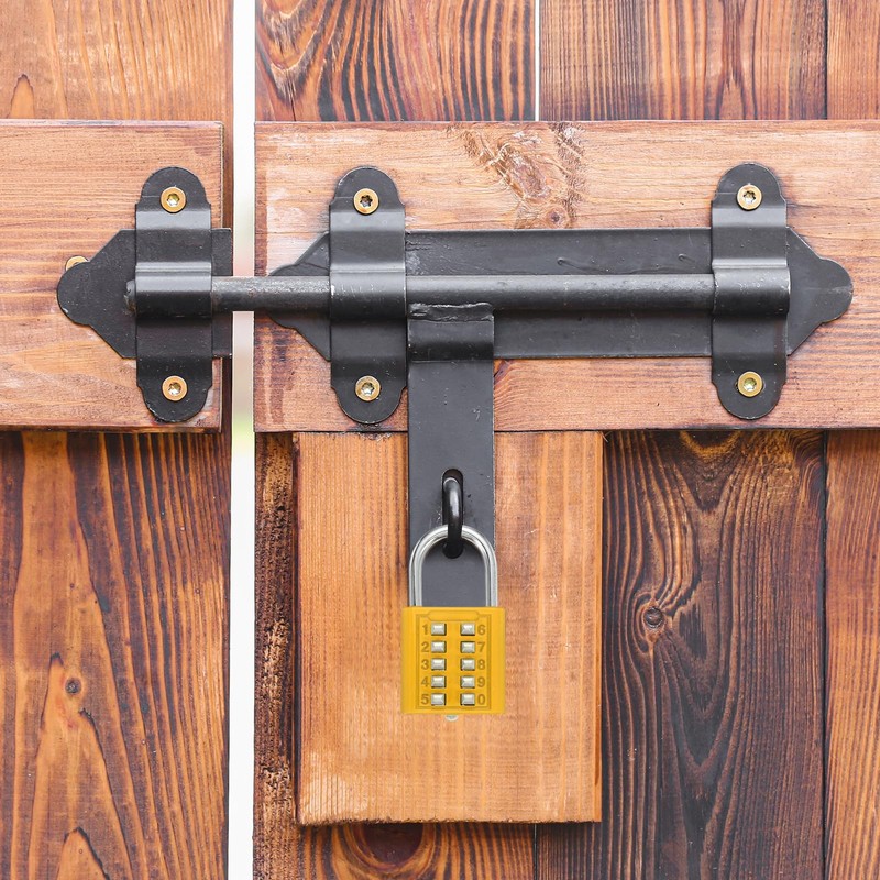MECCANIXITY Combination Padlock, 10-Digit Push Button Padlock 5-Position Locking Mechanism