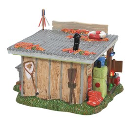 Department 56 Original Snow Village National Lampoon's Christmas Vacation Cousin Eddie Selling The Bait Shop Lit Building, 5.63 Inch, Multicolor