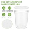 10 Pack 32 OZ Deli Cups with Fabric Vented Lids,