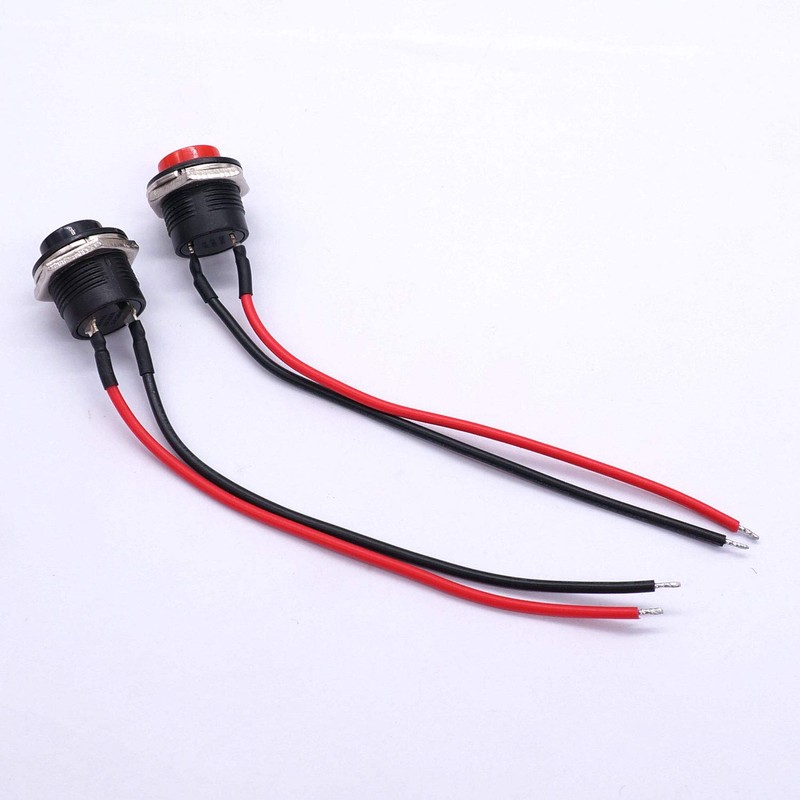 weideer 10pcs 16mm Momentary Push Button Switch SPST AC250V/3A AC125V/6A
