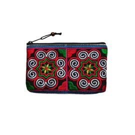 Sabai Jai Boho Coin Purse: Handmade Small Embroidered Change Pouch for Women - Colorful, Ethnic, Eco Friendly & Sustainable
