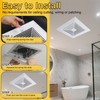 Powrocket Bathroom Exhaust Fan Cover with Spring, 12" x 12"