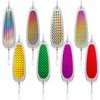 Arrowbash 8 Pcs Kokanee Dodger Fishing Teardrop Dodgers Flashers for