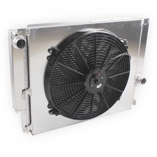 LUXERAD Aluminum Cooling Radiator with Fan Shroud Kit for 1996-1998