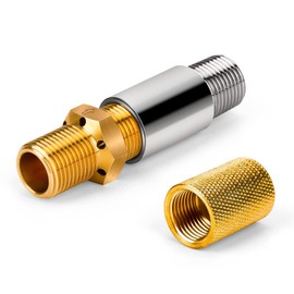 GRISUN 1/2" LP Air Mixer Valve for Propane Gas Fire Pits, Air Mixture Valve with 1/2 Female Adapter, Stainless Steel and Solid Brass, 150K BTU High Capacity