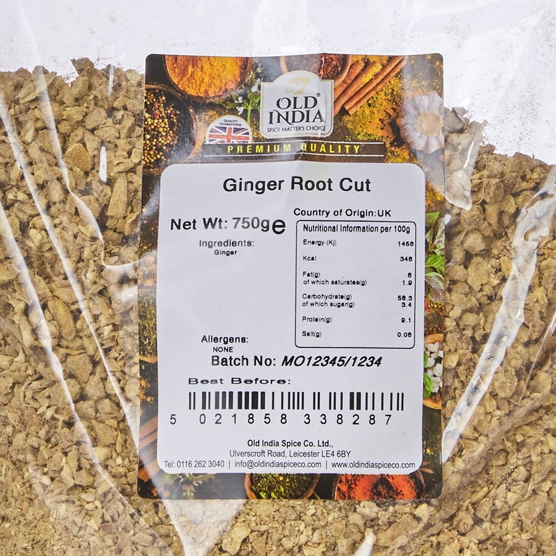 Old India Ginger Root Cut 750 g