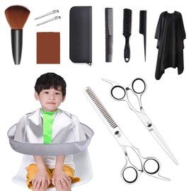 Barb Scissors, Hair Cut, Hair Cut, Scissors, Gap Scissors, Stainless Steel, For Home, Adults, Kids, Self-cutting, Professional Use, 13 Piece Set