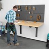 Ultrawall 24 inch Black Sturdy Folding Shelf Brackets, Heavy Duty