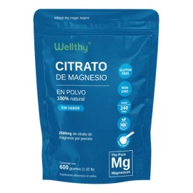 Wellthy Citrato De Magnesio 600g                                                                                                                      
