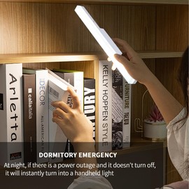 LED Wall Sconces,Battery Operated Rechargeable Free Install Wall Lamp,RGB+CW and 3 Color Temperatures & Dimmable，Makeup and brightening Lights Mirror Painting lamp (6400k+3000k, 2Pack)