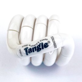 Tangle Jr. Solid White - Genuine Fidget - Fidget Toy for Kids and Adults