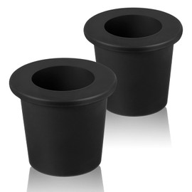 Outus Patio Table Umbrella Hole Ring Umbrella Cone Wedge Plug Umbrella Stabilizer Sleeve for 2 to 2.5 Inch Patio Table Hole and 1.5 Inch or Umbrella Pole Adapter (Black, 2 Pieces)