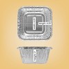 PLASTICPRO Disposable 4.25'' X 4.25 X 2'' Inch Square Aluminum