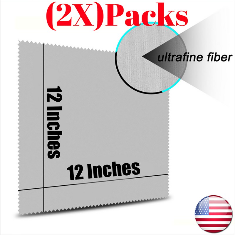 california JOS (2-PACK) 12"X12" Microfiber Cleaning Cloth For Camera Lens