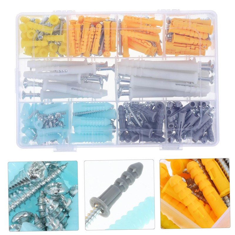 Operitacx 1 Set Drywall Anchor Assortment Kit Self Tapping Screws