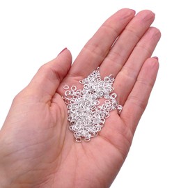 Silver Plated Jump Rings 4mm 400pcs (0.7mm Thickness) for Jewellery Making, Strong Open Jump Rings for Connecting Clasps, Pendants and Findings, Essential Beading Supplies