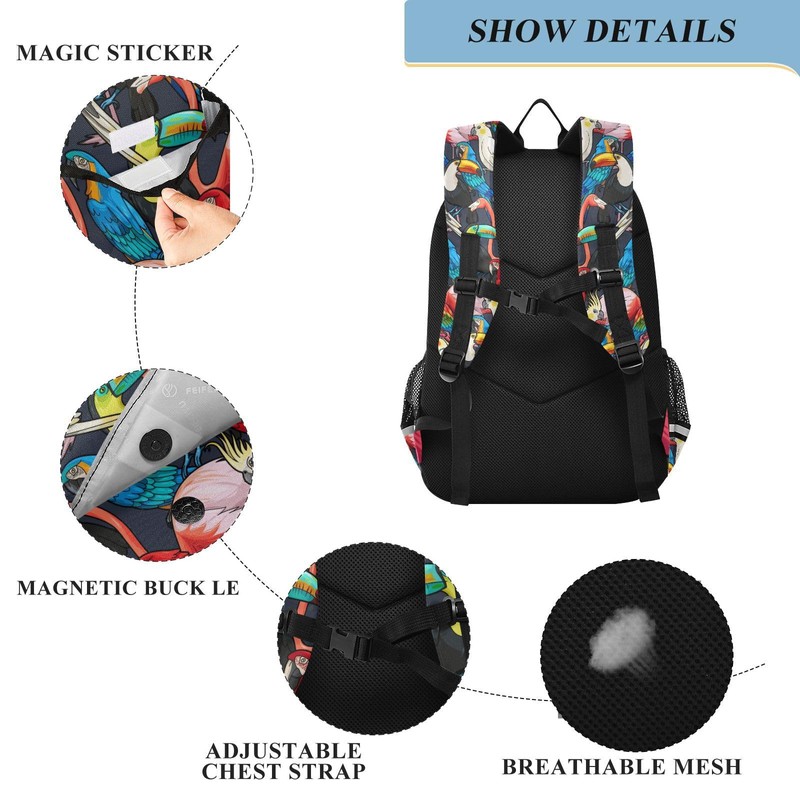 JHKKU Kids Backpack for Boys Girls Bookbags Elementary Backpack Colorful