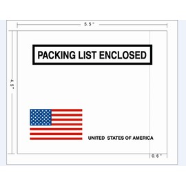 1000 4 1/2" x 5 1/2" USA Panel Face Packing List Envelopes Bags Back Load 1000 Pieces