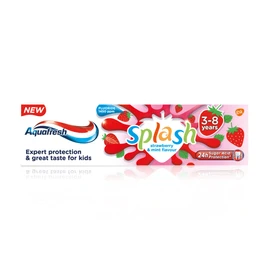 Aquafresh Kids Toothpaste, Splash 3-8 Years Strawberry Flavour, 75 ml