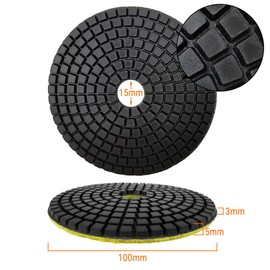 NBB Diamond Polishing Pad, for Dry Polishing on Marble, Granite, Natural Stone, Ceramic, Diameter 100mm/4", Easy Installation and Operation, Good Finishing(1, 200# in Wet)