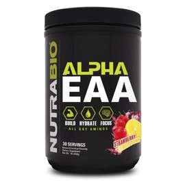 Nutrabio Alpha EAA Cherry Strawberry Lemon Balm, 458g, 1 pack / 뉴트라바이오 알파 EAA 체리 스트로베리 레몬 밤, 458g, 1개