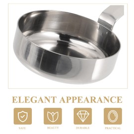 Cabilock Pizza Sauce Spoon Frying ladle Measuring Spoon Metal Cooking Spoon Sauce ladle Soup Serving Scoop Pizza Peel Ketchup Spoon Gravy ladle Canned Stainless Steel